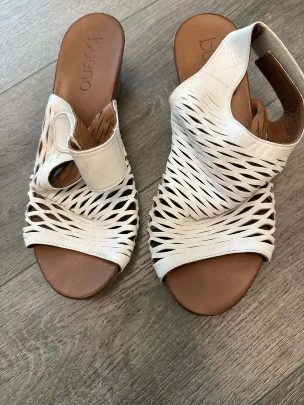 Bueno Lacey heeled slingback sandals white size 39